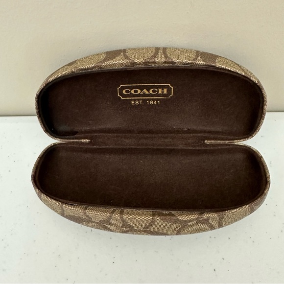 Coach Monogram Brown Clamshell Eyeglasses or Sunglasses Hard Case - Picture 8 of 13